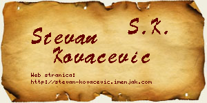 Stevan Kovačević vizit kartica